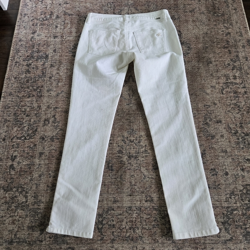 LIKE NEW DL1961 Angel Mid-Rise Skinny Ankle Denim Jeans Pants White Milk Size 28 - Picture 6 of 7
